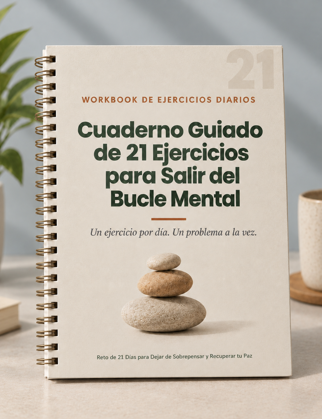 Portada del Cuaderno Guiado de 21 Ejercicios para Salir del Bucle Mental